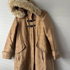 MNG Suit Winter Coat with Removable Fur Hood & Lining